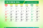 Kalender Hijriah Oktober 2026: Tanggal Islam, Weton Jawa, dan Hari Libur Nasional