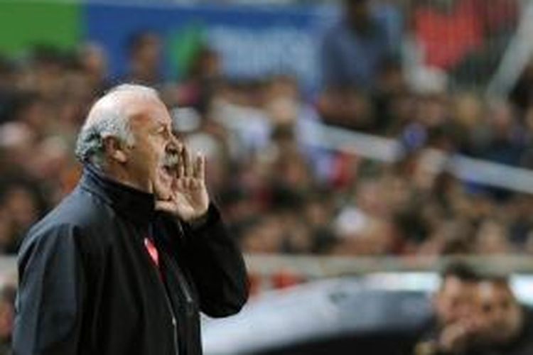 Pelatih tim nasional Spanyol, Vicente Del Bosque.