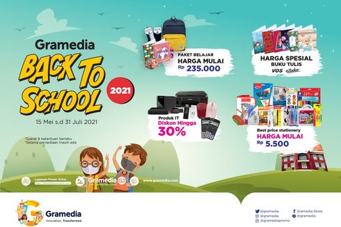 Gramedia Tebar Promo Tahun Ajaran Baru, Ada Diskon hingga 40 Persen