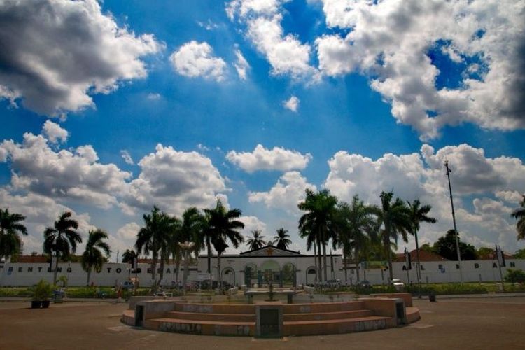 Benteng Kuto Besak di Kota Palembang, Sumatera Selatan.
