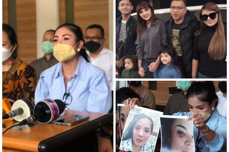 Kolase foto Nindy Ayunda dan Keluarga Anang Hermansyah