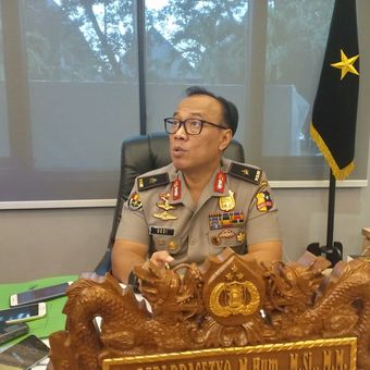 Kepala Biro Penerangan Masyarakat Humas Brigjen (pol) Dedi Prasetyo di Gedung Humas Mabes Polri, Jakarta, Senin (20/5/2019). 