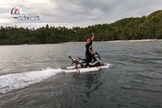 Ide Gila Nmax Disulap Jadi Jetski, Bisa Jalan di Atas Air