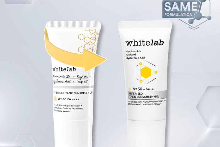 Whitelab UV Shield Tank Sunscreen Gel SPF 50, rekomendasi sunscreen murah 
