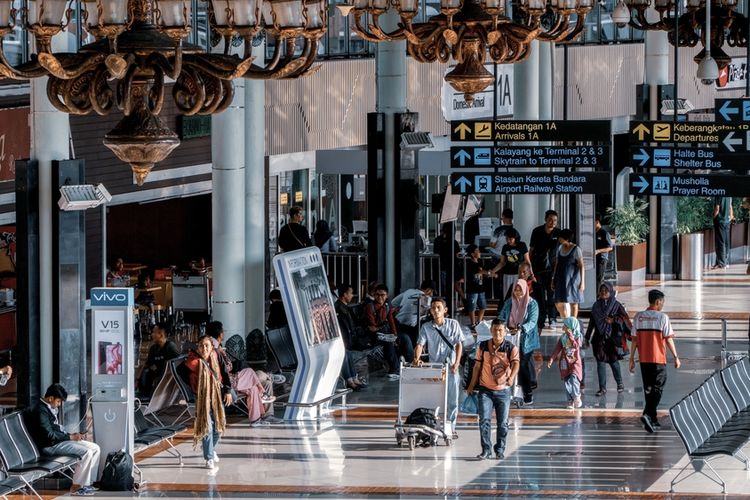 Terminal 2 Bandara Soekarno-Hatta, Tangerang, Banten.