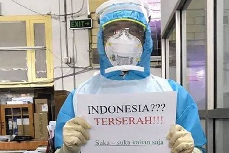 Tangkapan layar postingan Dr Tirta soal Indonesia Terserah (16/5/2020).