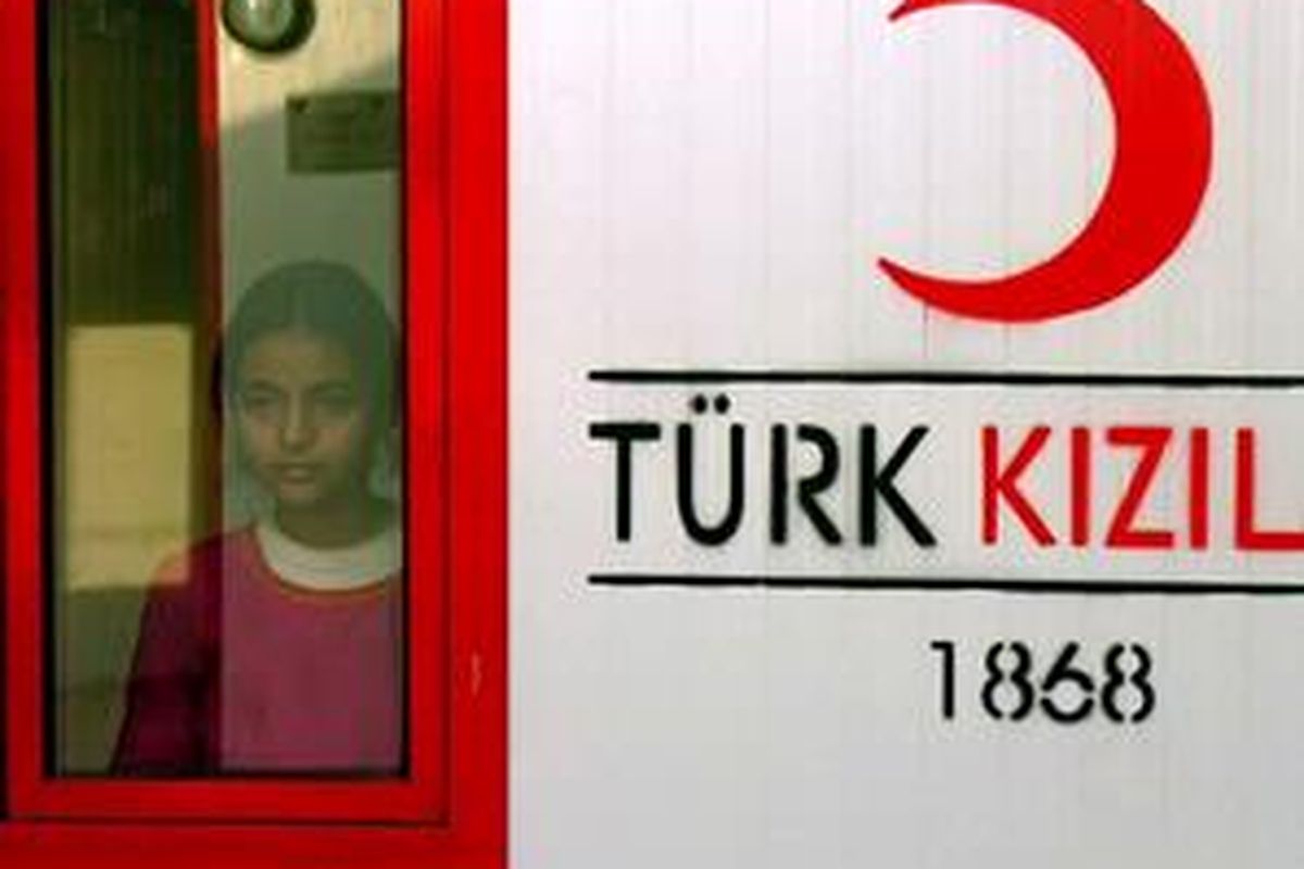 Rumah permanen yang dibangun oleh Sabit Merah Turki