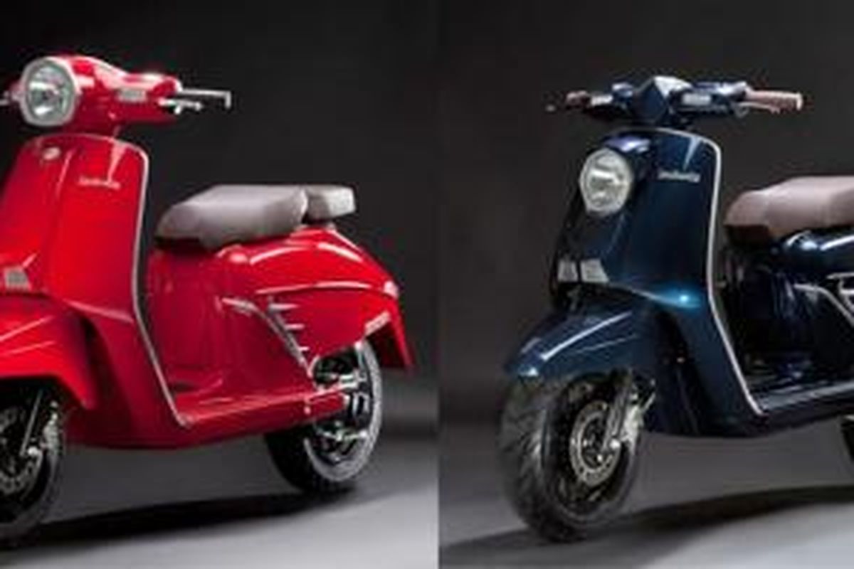 Lambretta LT 50 (kiri) dan LJ 50 (kanan) juga menjadi model yang akan dimasukkan ke Indonesia melalui dealer resmi PT Megahputra Sejahtera. 