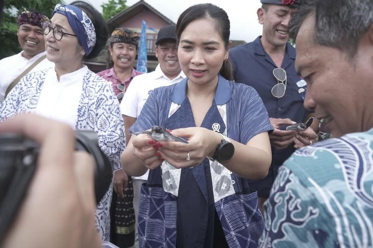 Kunjungan Wakil Menteri Pariwisata dan Ekonomi Kreatif, Ni Luh Enik Ermawati mengunjungi Desa Pemuteran, Kecamatan Gerokgak, Kabupaten Buleleng, Provinsi Bali, Sabtu (14/12/2024).
