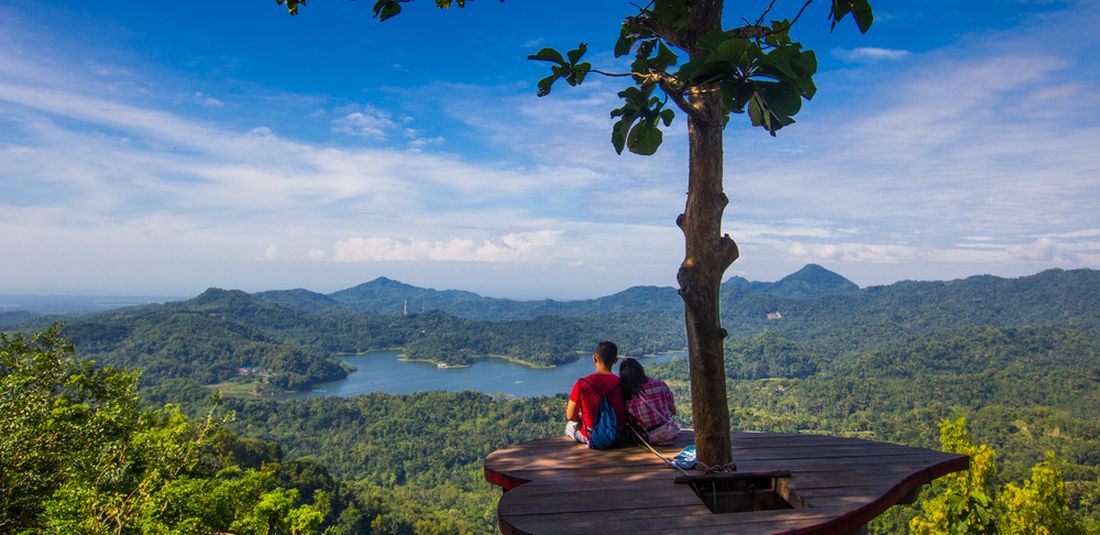 Wisata Kalibiru di Kulon Progo, Daerah Istimewa Yogyakarta.