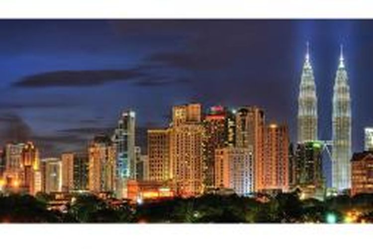 Panorama kota Kuala Lumpur, Malaysia.