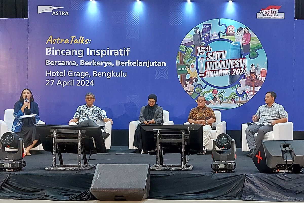 Bincang Inspiratif 15th SATU Indonesia Awards 2024, di Hotel Grage, Bengkulu, sabtu (28/4/2024).