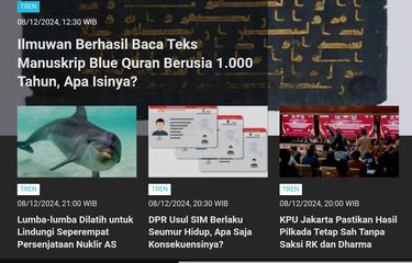 Populer Tren sepanjang Minggu (8/12/2024).