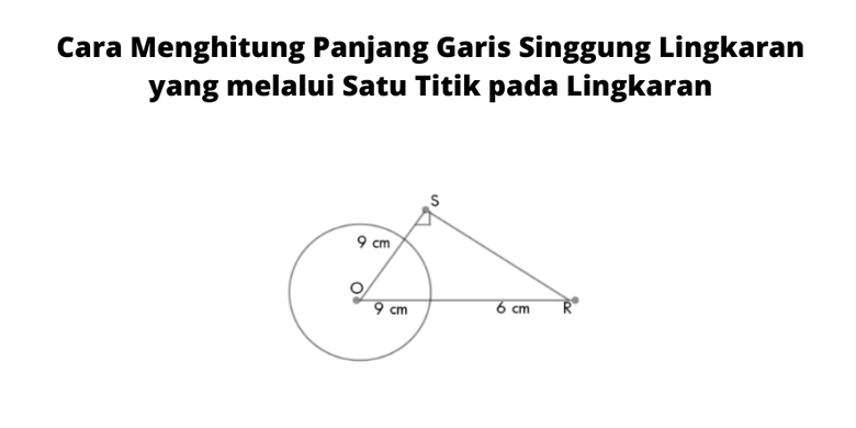 Cara Menghitung Panjang Garis Singgung Lingkaran Yang Melalui Satu ...