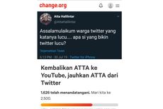 Setelah Trending #Atta, Kini Muncul Petisi Kembalikan Atta Halilintar ke YouTube