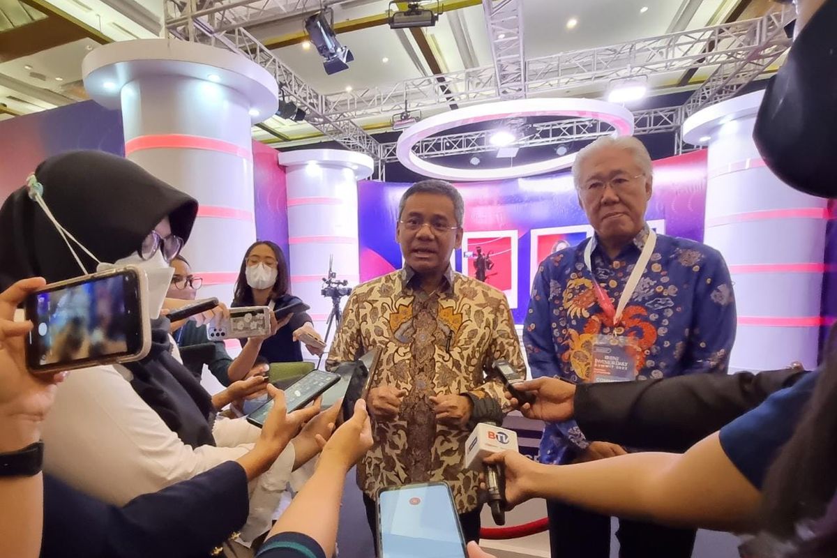 Wakil Menteri Keuangan Suahasil Nazara setelah acara Investor Daily Summit di JCC Senayan, Rabu (12/10/2022).