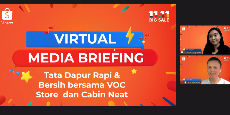 Virtual Media Briefing Seller Story: Tata Dapur Rapi & Bersih bersama VOC Store dan Cabin Neat di Shopee 11.11 Big Sale 2022