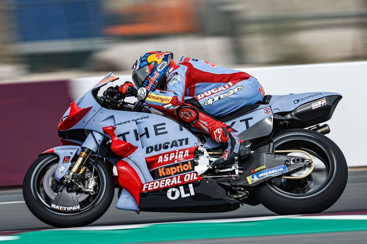 Enea Bastianini saat berlaga pada MotoGP Qatar 2022