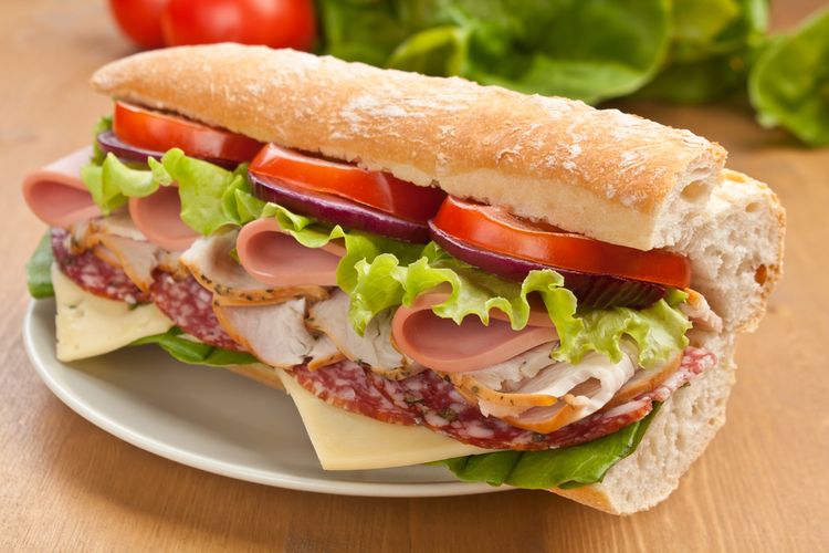 Ilustrasi sandwich dari Subway. 