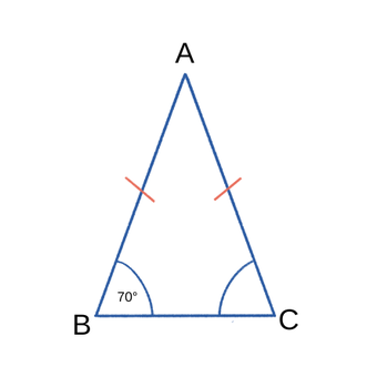 gambar sudut segitiga sama kaki.
