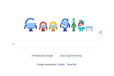 Google Doodle Hari Ini, Pakai Masker dan Ingatkan Vaksinasi Covid-19