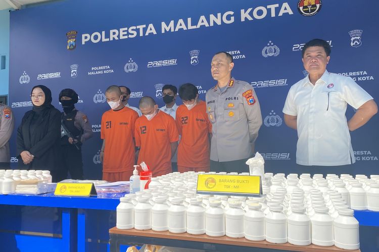 2,8 Kg Sabu dan 290.000 Pil Dobel L Diringkus Polresta Malang Kota