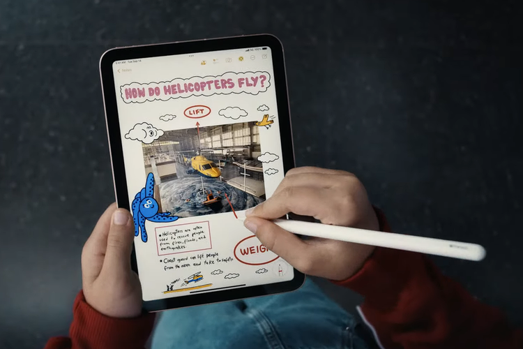 iPad Mini6 (2021) kini mendukung stylus Apple Pencil 2
