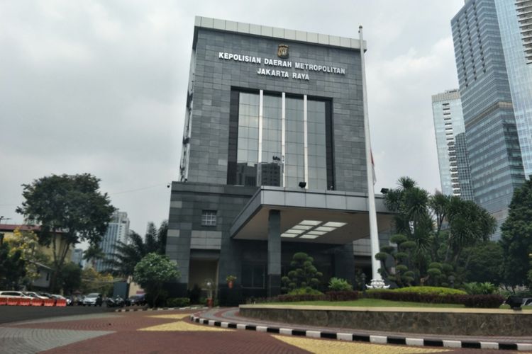 Mapolda Metro Jaya, Jalan Jenderal Sudirman, Senayan, Kebayoran Baru, Jakarta Selatan. Foto diambil pada Senin (14/5/2018)