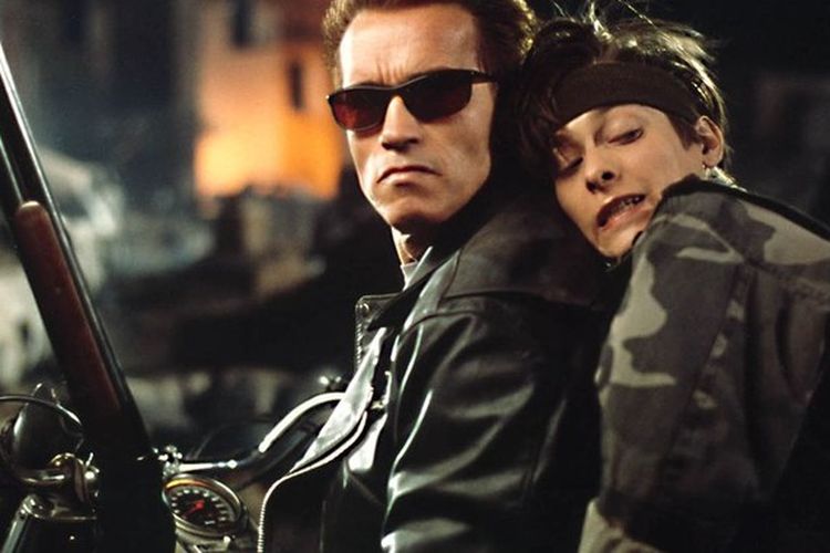 Arnold Schwarzenegger dalam film Terminator 2: Judgement Day (1991).