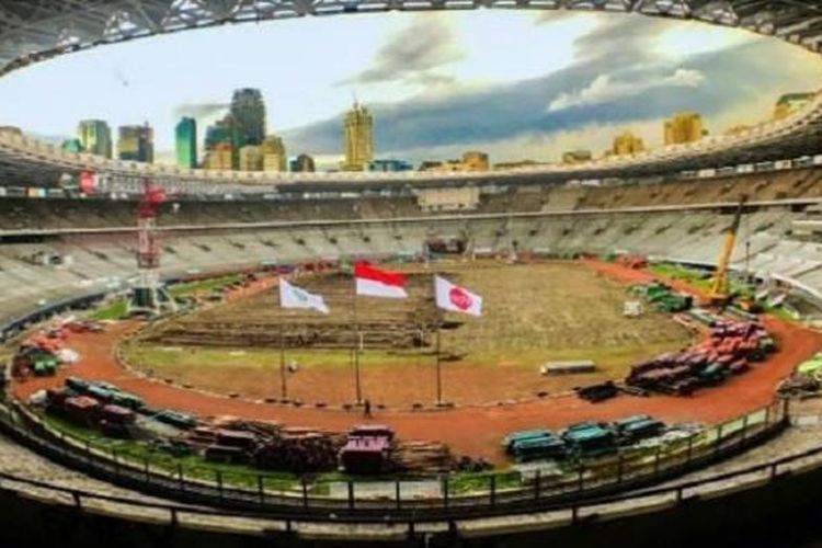 Kondisi aktual Stadion Utama Gelora Bung Karno (GBK) Senayan.