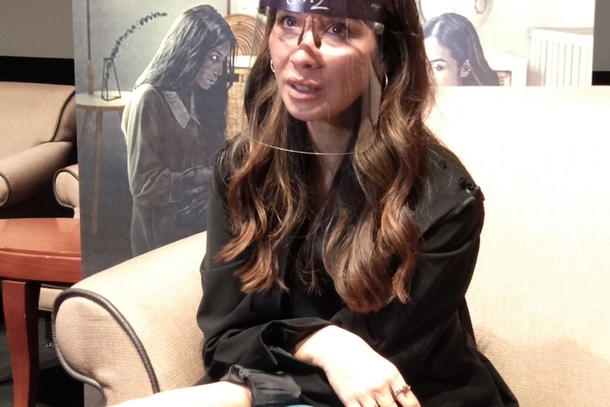 Marsha Timothy saat konferensi pers film Asih 2 di Epicentrum XXI, Jakarta Selatan, Kamis (19/11/2020).