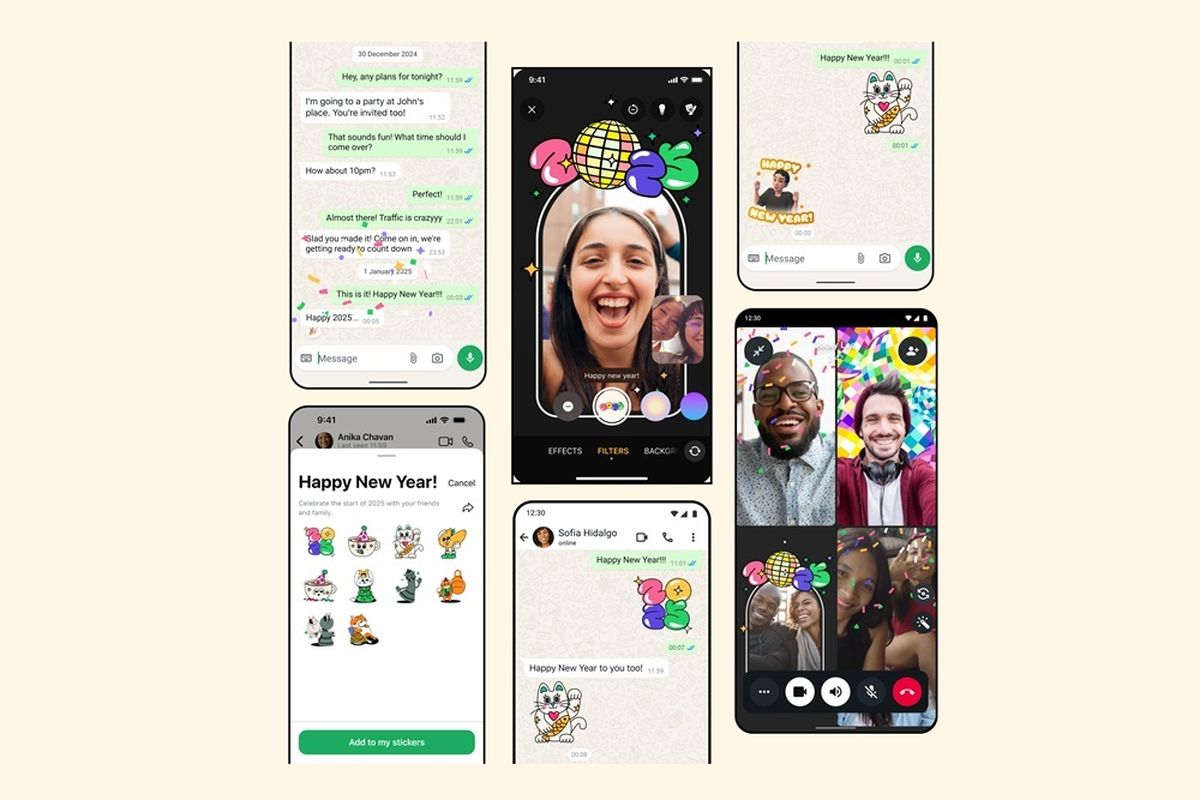 WhatsApp rilis aneka fitur khusus tahun baru