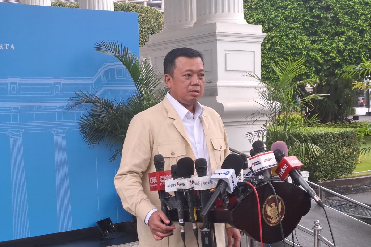 Menteri ATR/BPN Nusron Wahid saat ditemui di Istana, Jakarta, Senin (17/2/2025). 