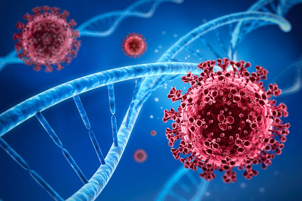 Ilustrasi mutasi virus SARS-CoV-2. Peneliti temukan mutasi diam-diam virus corona penyebab Covid-19 yang diduga menyebabkan virus ini sulit dihentikan.