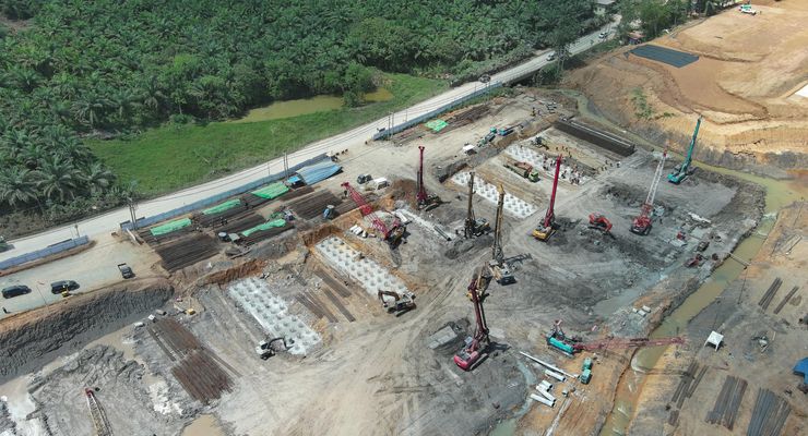 Beton Proyek Jalan Sumbu Kebangsaan Timur IKN Disuplai WSBP