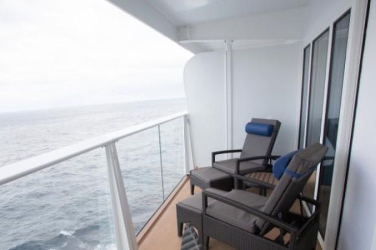 Royal Caribbean International meluncurkan Quantum of the Seas, pada November 2014, tampak di foto adalah kamar Grand Loft Suite dengan balkon. 