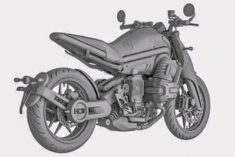 Gambar paten motor baru Benda dengan mesin 250cc boxer