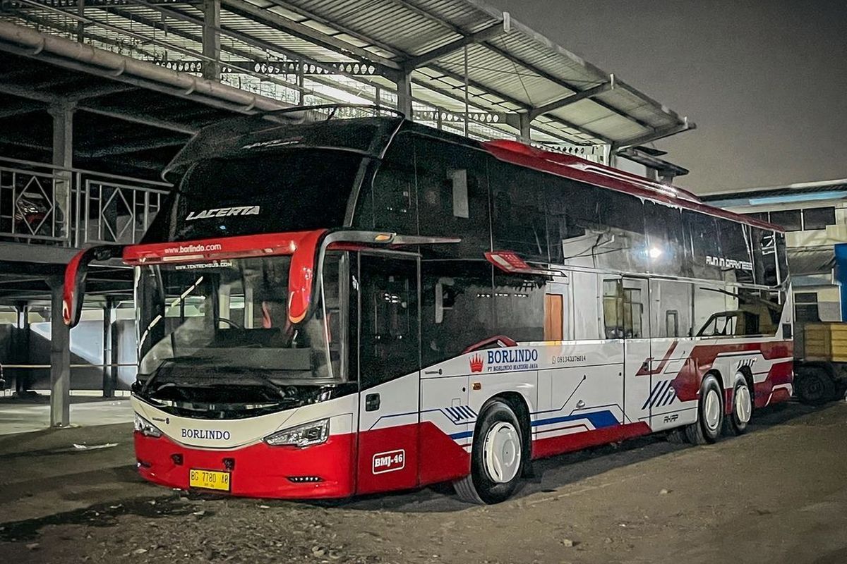 Bus baru PO Borlindo pakai bodi buatan Tentrem