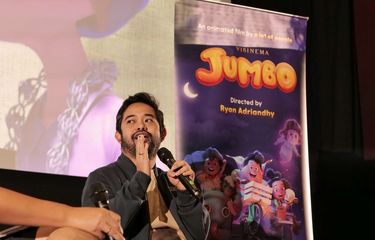 Ryan Adriandhy dalam pemutaran eksklusif 12 menit Jumbo di Empire XXI, Yogyakarta, Rabu (4/12/2024).