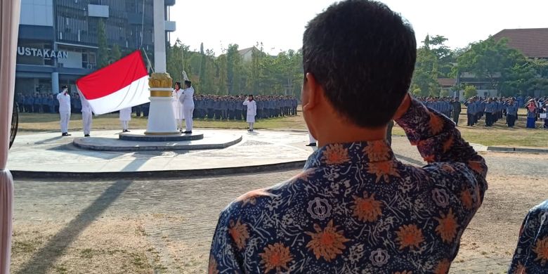 Upacara Peringatan Hari Pahlawan di Kampus ITS Surabaya (10/11/2019)