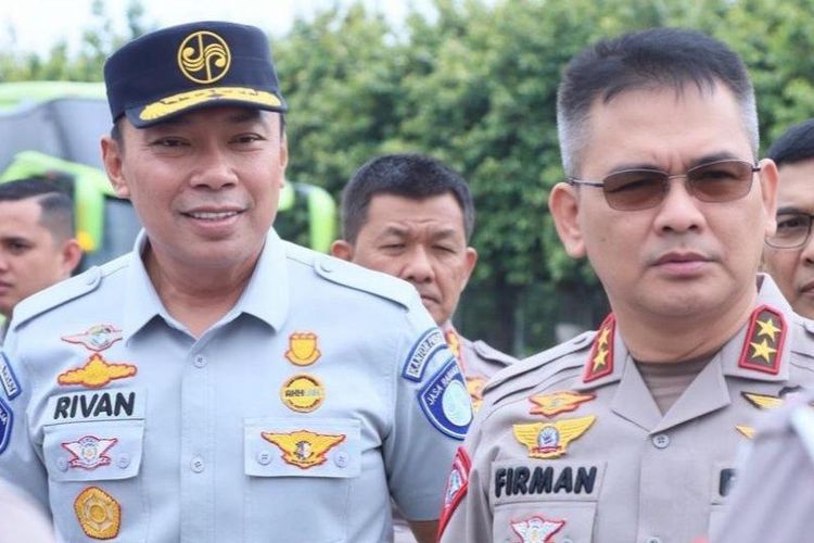 Kepala Korps Lalu Lintas Polri (Kakorlantas) Irjen Pol. Firman Shantyabudi dan Direktur Utama Jasa Raharja, Rivan A. Purwantono