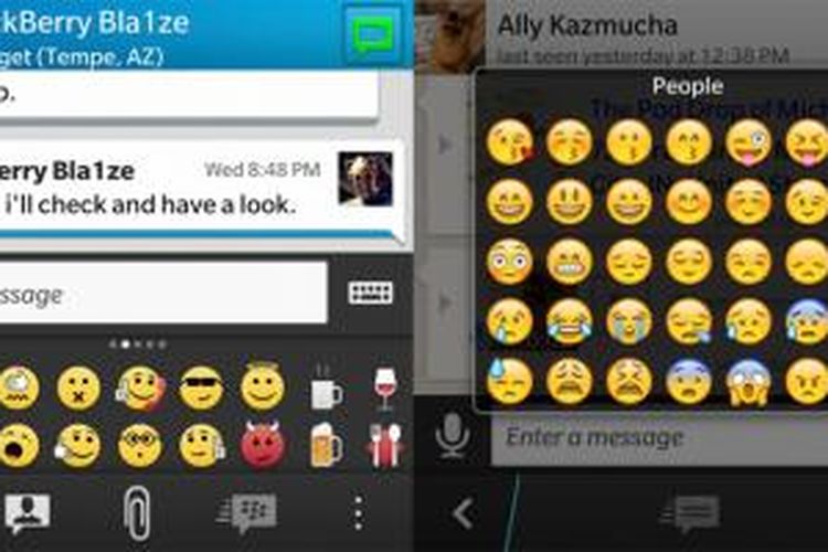 Emoticons di BBM dan Whatsapp