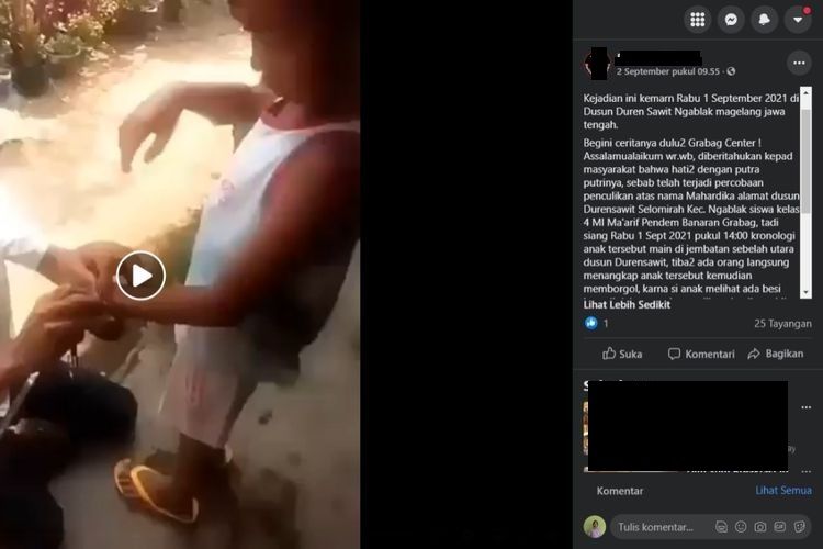 Beredar video yang menyebutkan bahwa seorang bocah di Magelang lolos dari percobaan penculikan. Narasi cerita dalam video ini tidak benar.
