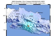 11 Kereta Berhenti Luar Biasa saat Gempa M 4.9 Guncang Bandung