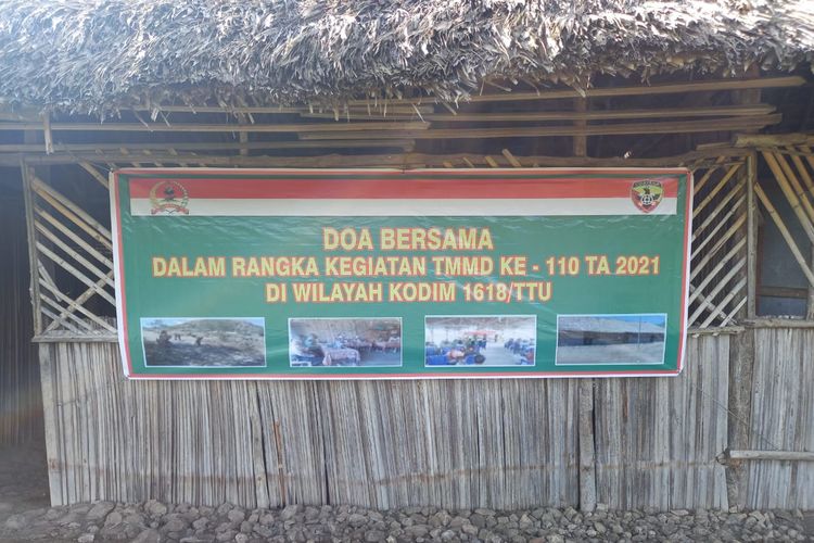 SDN Manune di Desa Motadik, Kecamatan Biboki Anleu, Kabupaten Timor Tengah Utara, Nusa Tenggara Timur, sebelum diperbaiki dalam kegiatan TMMD ke-110 2021.