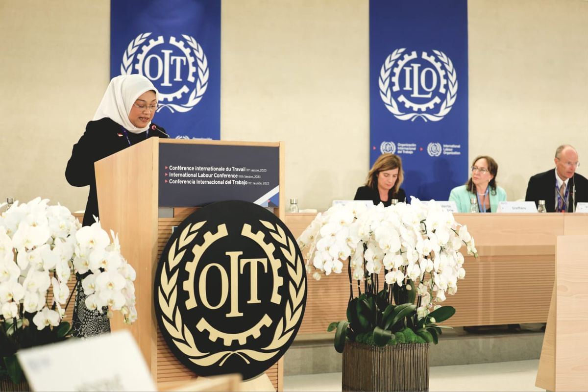 Menteri Ketenagakerjaan (Menaker) Ida Fauziyah menyoroti tiga hal yang perlu diperhatikan dalam mewujudkan keadilan sosial di dunia kerja dalan Konferensi Perburuhan Internasional (International Labour Conference/ILC) ke-111.

