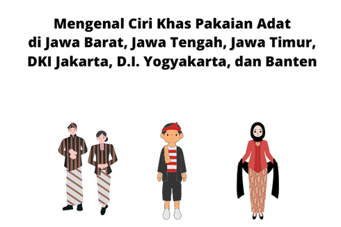 Mengenal Ciri Khas Pakaian Adat di Jawa Barat, Jawa Tengah, Jawa Timur, DKI Jakarta, D.I. Yogyakarta, dan Banten