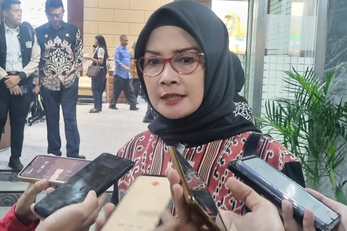 Juru Bicara Kementerian Perhubungan (Kemenhub) Adita Irawati saat ditemui di Gedung DPR RI, Jakarta, Rabu (5/6/2024).
