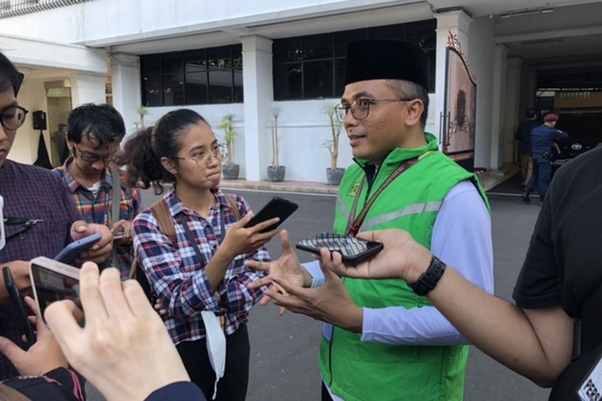 Sekjen PPP Arwani Thomafi ditemui di kantor KPU, Menteng, Jakarta, Jumat (12/5/2023). Ia mengatakan PAN bakal segera mendeklarasikan Ganjar Pranowo sebagai calon presiden (capres). 