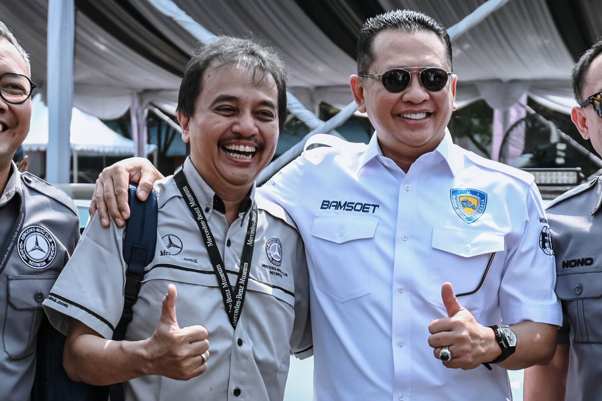 Roy Suryo dan Bambang Soesatyo saat mengikuti acara IASF di Sirkuit Sentul Bogor